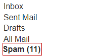 Click on Spam 