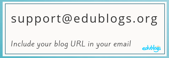 Email support at edublogs dot org